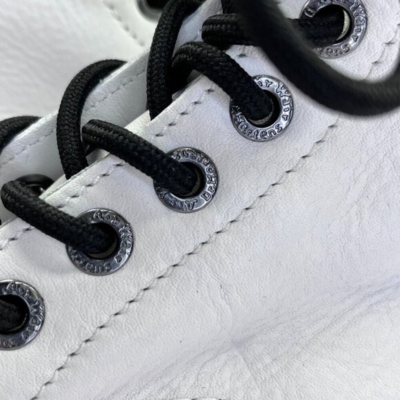 Dr Martens 1460 Pascal Max Optical White Pisa Leather Platform Boots Size US 9 - Picture 10 of 16